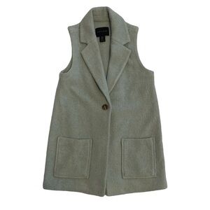 TAHARI Women's Green Sleeveless Wool Vest